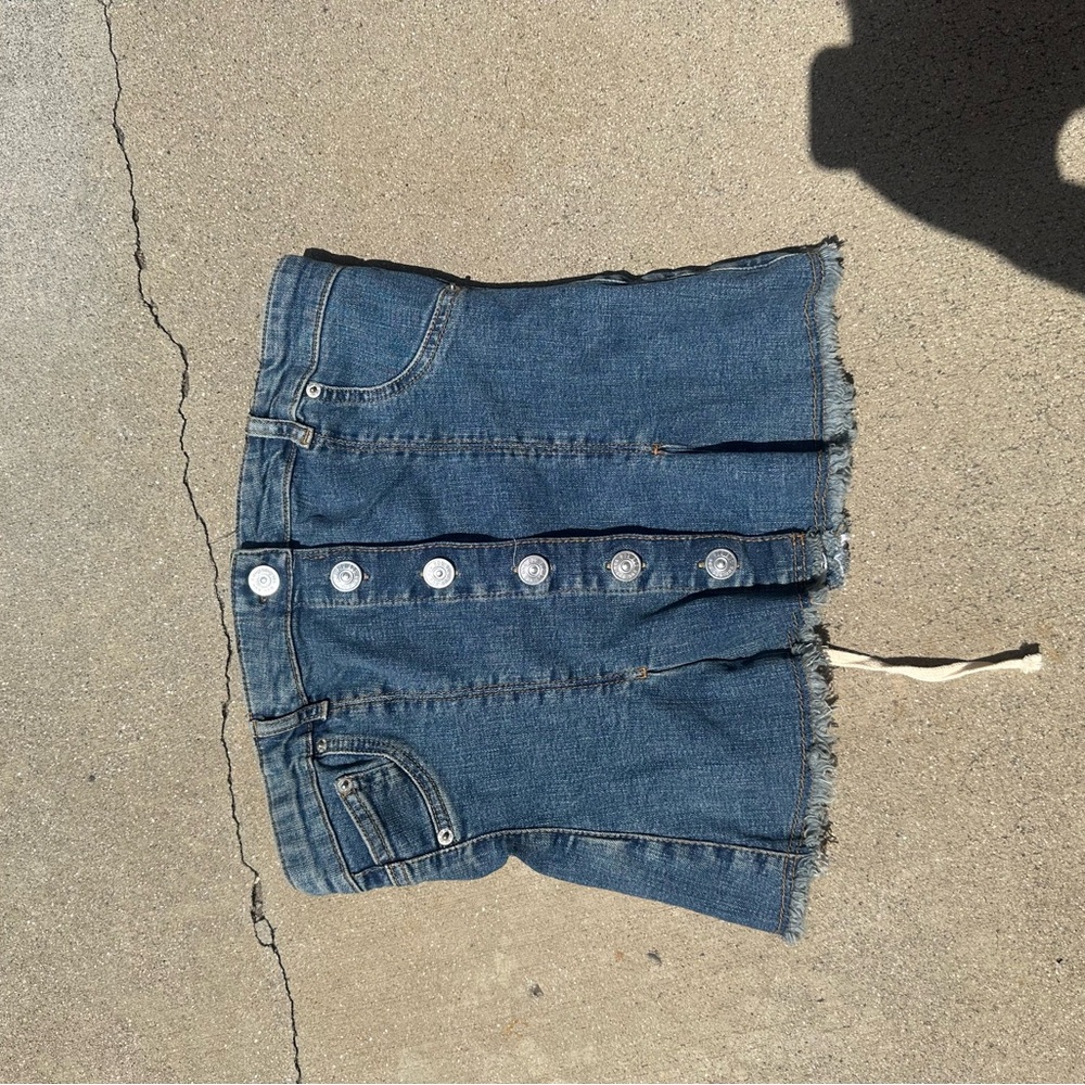 BDG Blue Denim Button-Up Top